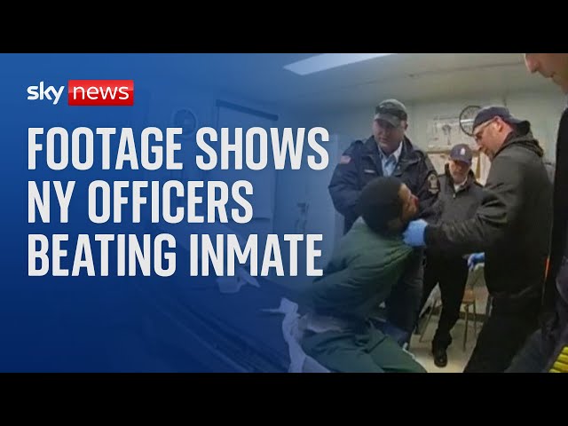 ⁣Bodycam footage shows NY officers beating prisoner before death