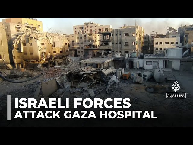 ⁣Israeli forces attack Gaza hospital: Medical sources say five health workers were killed