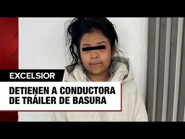 ⁣Detienen a conductora de tráiler de basura tras chocar en Iztapalapa; hay 2 heridos