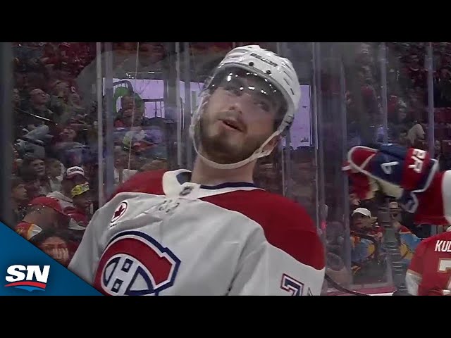 ⁣Canadiens' Kirby Dach Redirects Puck Off Skate To Score Off Passing Play