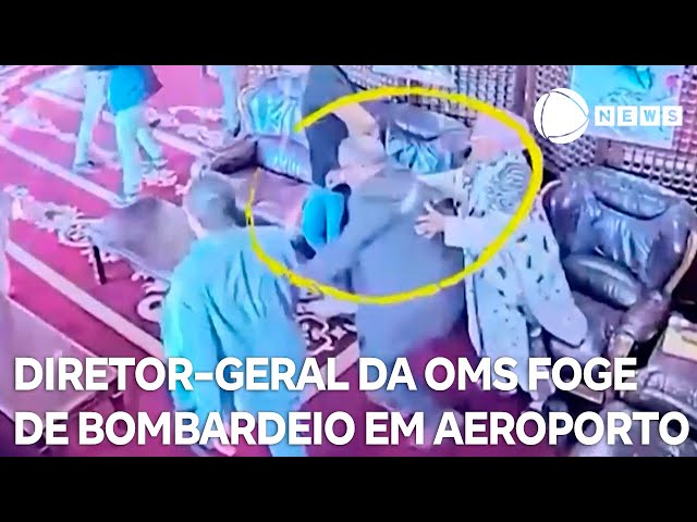 ⁣Diretor-geral da OMS foge de bombardeio em aeroporto no Iêmen