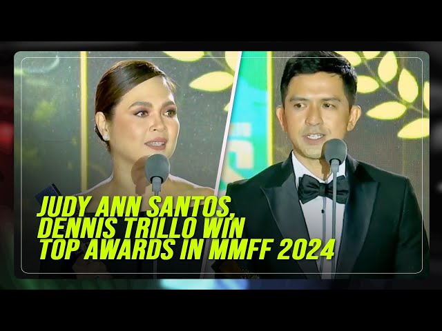 ⁣Judy Ann Santos, Dennis Trillo win top awards in MMFF 2024