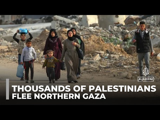 ⁣Mass displacement: Thousands of Palestinians flee northern Gaza