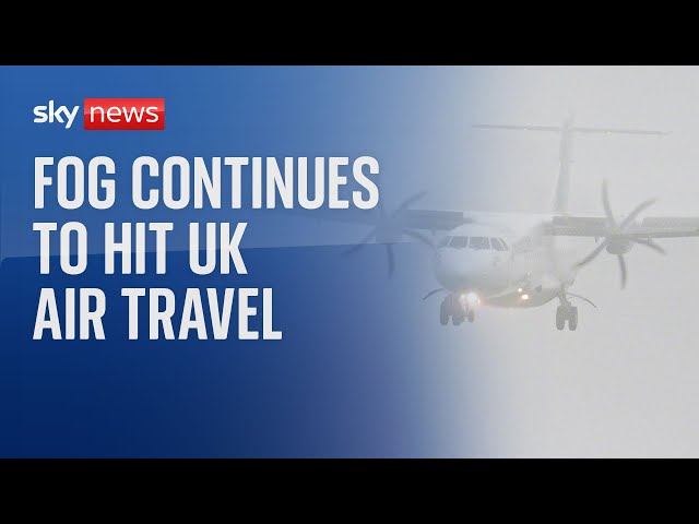 ⁣UK air travel hit again by fog with a storm and cold weather on the way