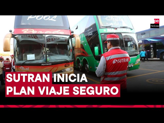 ⁣Sutrán lanza Plan Viaje Seguro para fiscalizar buses en fin de año