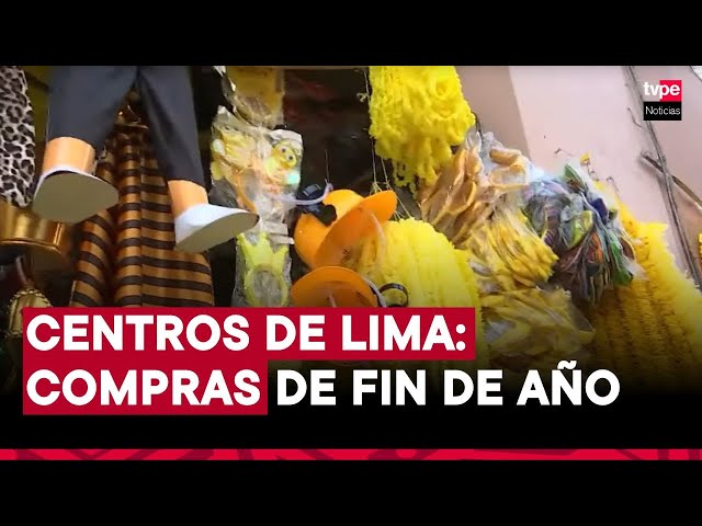 ⁣Centros de Lima abarrotados con compras para las fiestas de fin de año, entre cotillón y adornos