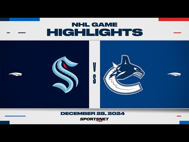 ⁣NHL Highlights | Kraken vs. Canucks - December 28, 2024