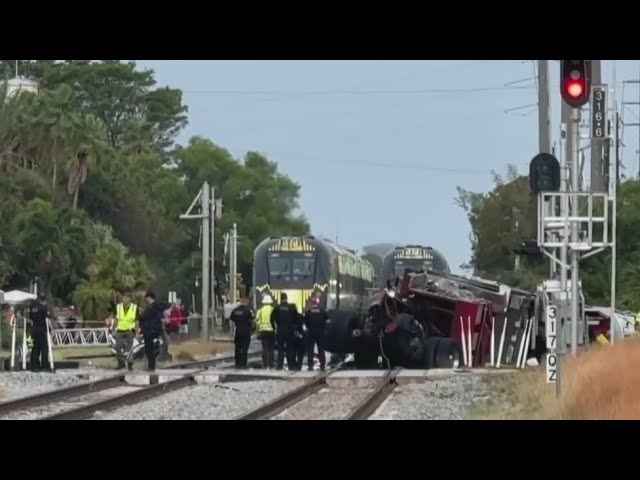 ⁣15 injured after Brightline train collides with Delray Beach fire engine