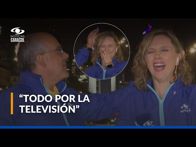 ⁣Catalina Gómez fue peinada con saliva para salvar un directo de Noticias Caracol