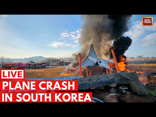 ⁣South Korea Plane Crash Live | Plane With 181 People Crashes At Muan Airport | Jeju Air Plane Crash