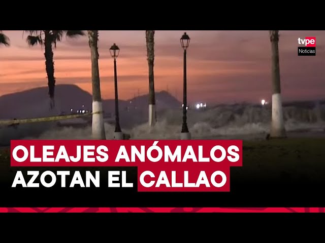 ⁣Oleajes anómalos en el Callao causan daños en Plaza Grau, afectan a pescadores y turismo