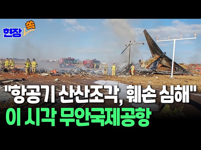 ⁣[현장쏙] "항공기 산산조각" 제주항공기 추락 사고 현장 상황은?…이 시각 무안국제공항 / 연합뉴스TV (YonhapnewsTV)