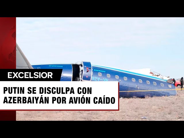 ⁣Putin se disculpa con Azerbaiyán por caída de avión; investigan impacto con proyectiles