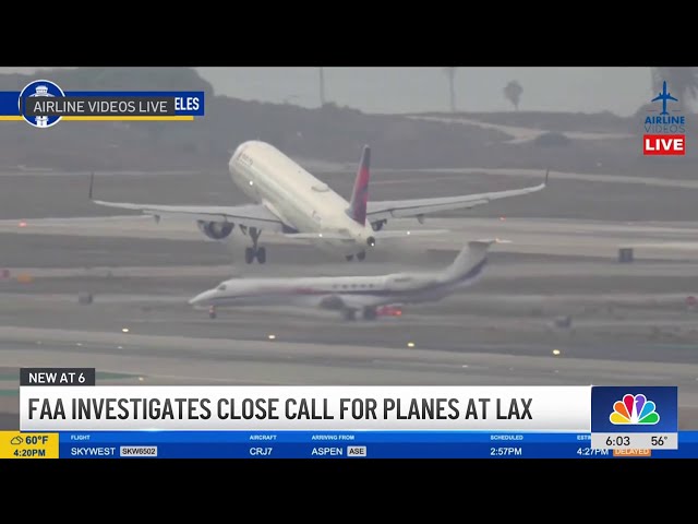 ⁣FAA investigating close call for planes at LAX