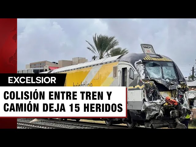 ⁣Colisión entre tren y camión de bomberos deja 15 heridos en Delray Beach, Florida