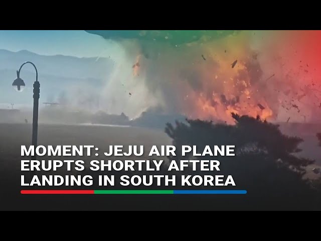 ⁣MOMENT: Aircraft erupts into a fireball shortly after landing in South Korea | ABS-CBN News