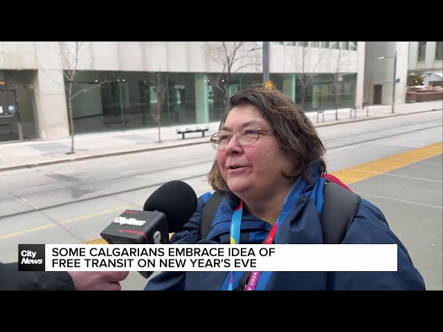 ⁣Some Calgarians embrace the idea of free transit on New Year’s Eve