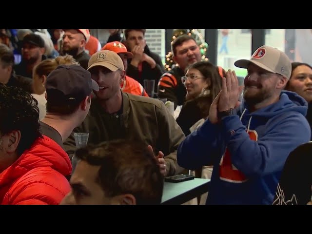 ⁣Fans celebrate Colorado's football triple header