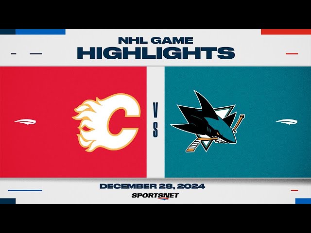 ⁣NHL Highlights | Flames vs. Sharks - December 28, 2024