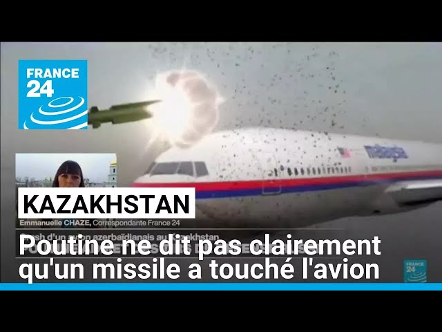 ⁣Crash au Kazakhstan : Poutine ne dit pas clairement que l'avion a été touché par un missile