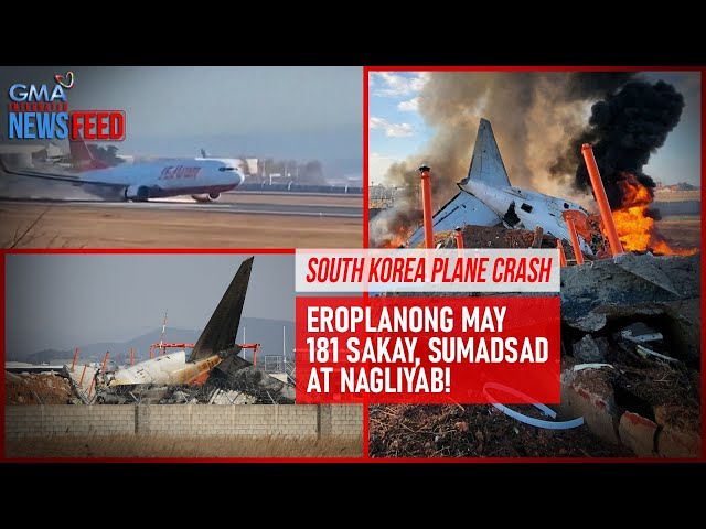 ⁣South Korea Plane Crash — Eroplanong may 181 sakay, sumadsad at nagliyab! | GMA Integrated Newsfeed