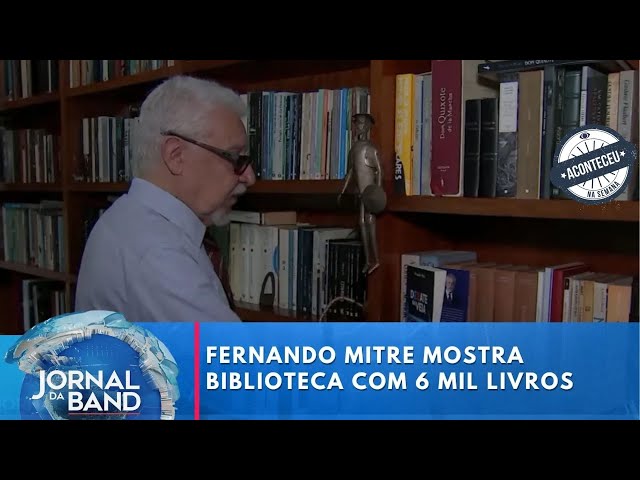 ⁣Aconteceu na Semana | Fernando Mitre mostra biblioteca com 6 mil livros