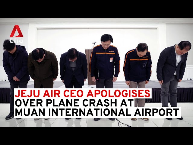 ⁣Jeju Air CEO apologises over plane crash at South Korea