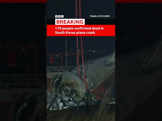 ⁣Of 181 people, two flight crew members are the only survivors of the crash. #SouthKorea #BBCNews