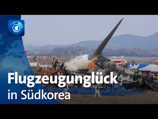 ⁣Offenbar nur zwei Überlebende nach Flugzeugunglück in Südkorea