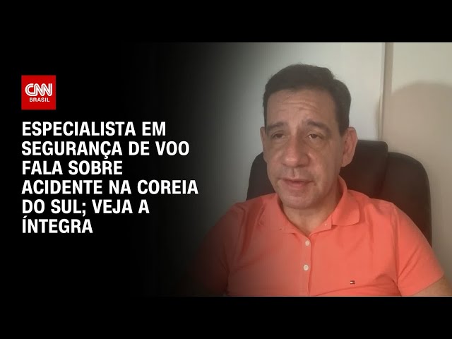 ⁣Especialista em segurança de voo fala sobre acidente na Coreia do Sul; veja a íntegra | AGORA CNN