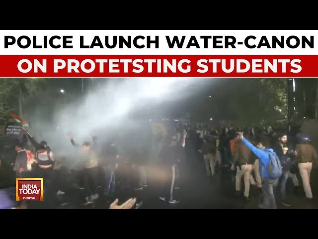 ⁣Bihar Police Launch Water Cannon On Protesting Students As Clash Over BPSC Re-Examination Escalates