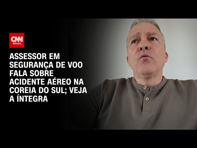 ⁣Assessor em segurança de voo fala sobre acidente aéreo na Coreia do Sul; veja a íntegra | AGORA CNN