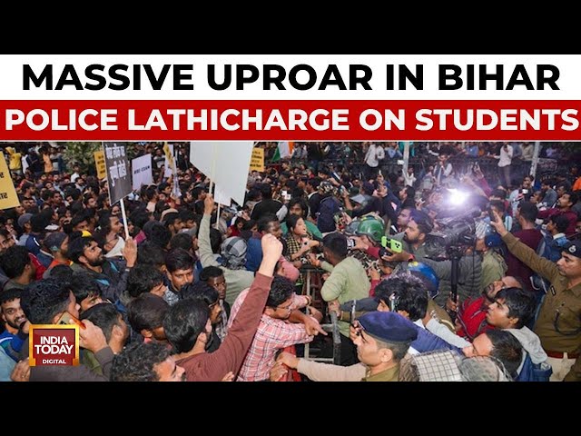 ⁣BPSC Protest Turns Violent In Patna: Aspirants Clash With Police Over Re-Examination Demand