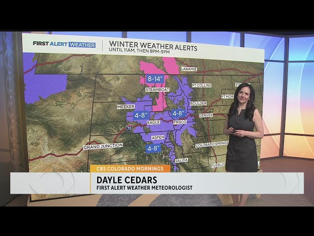 ⁣Colorado will see snow, rain, winds and fire danger today and tomorrow