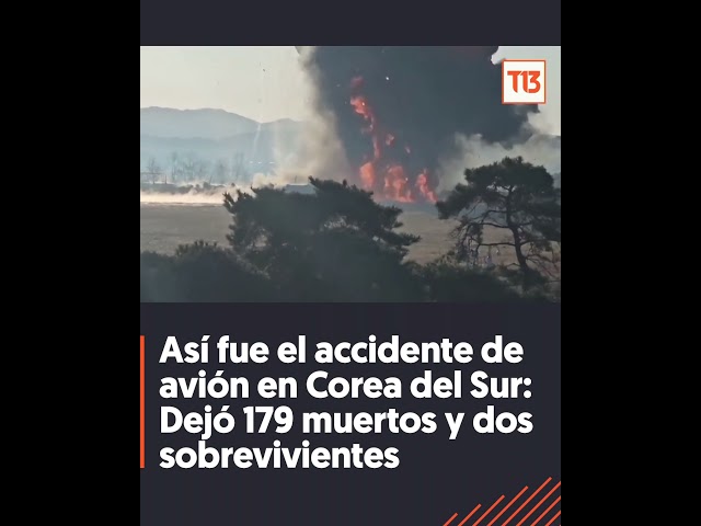 ⁣Así fue el accidente de avión en Corea del Sur: Dejó 179 fallecidos y solo dos sobrevivientes