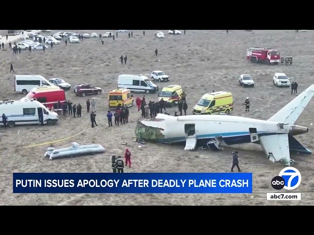 ⁣Putin issues apology after deadly plane crash in Kazakhstan