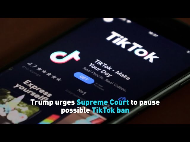 ⁣Trump urges Supreme Court to pause possible TikTok ban