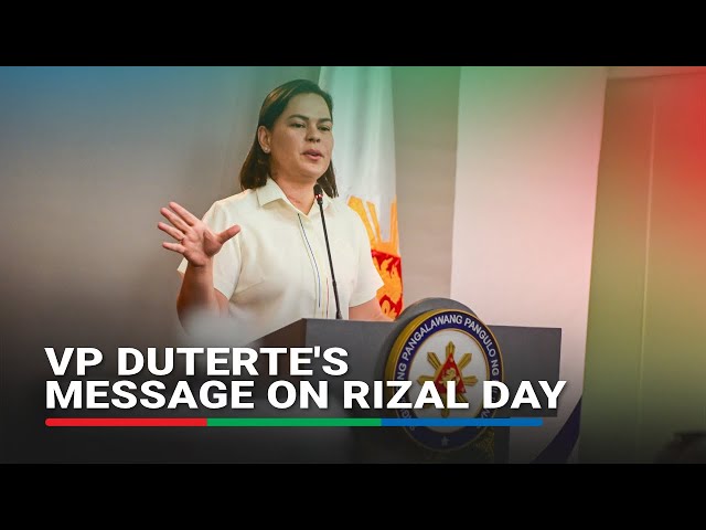 ⁣Sara Duterte highlights Rizal's 'bravery amid oppression' in commemorating hero'