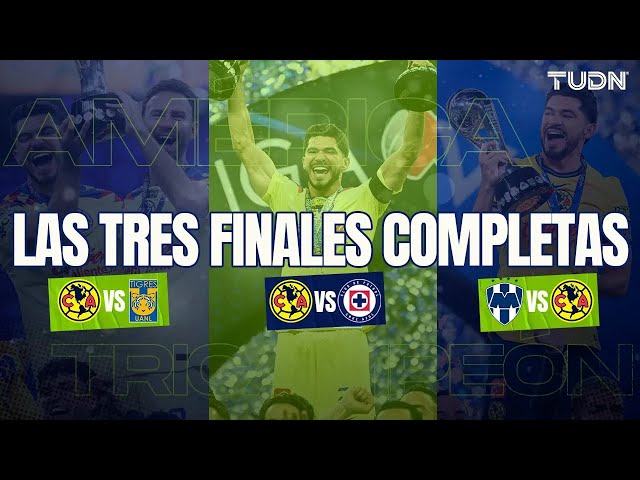 ⁣¡Las 3 finales COMPLETAS, sin interrupciones!  AP2023-CL2024-AP2024 | AMÉRICA TRICAMPEÓN | TUDN