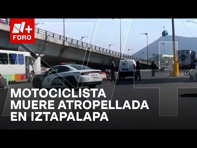 ⁣Motociclista muere tras ser atropellada por camión en Iztapalapa, CDMX - Las Noticias