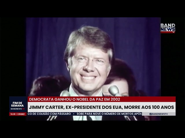 ⁣Morre Jimmy Carter, ex-presidente dos EUA, aos 100 anos