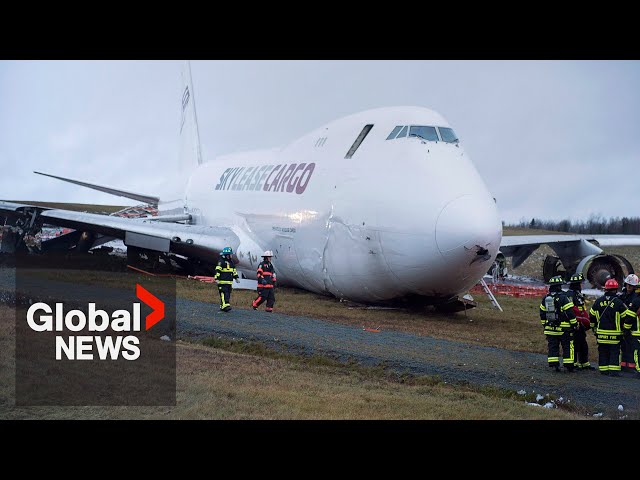 ⁣Air Canada flight with 77 aboard catches fire after failed landing in Halifax