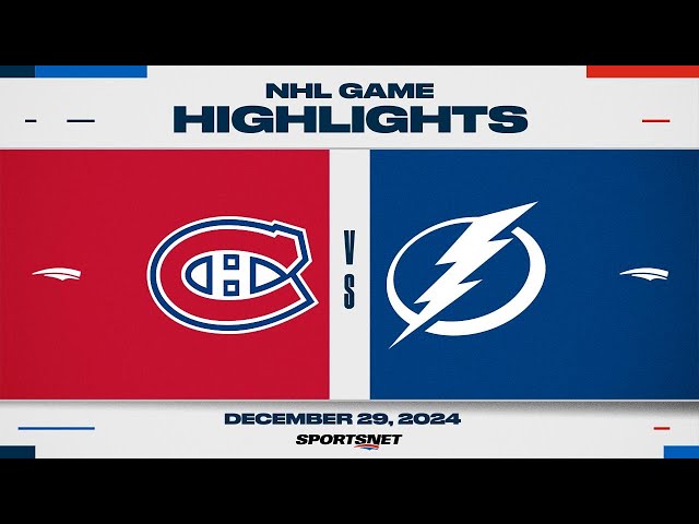 ⁣NHL Highlights | Canadiens vs. Lightning - December 29, 2024