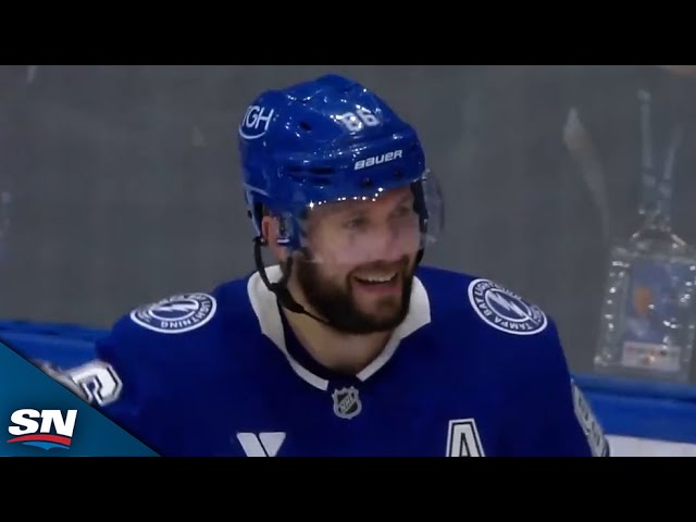 ⁣Lightning's Nikita Kucherov Finds Loose Puck For Strange Goal vs. Canadiens