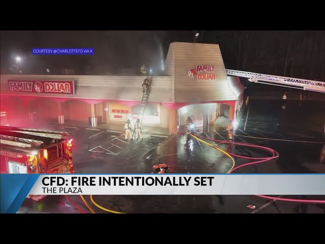 ⁣Intentional fire at east Charlotte Family Dollar causes $1.4 million in damages