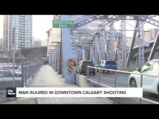 ⁣Man injured in downtown Calgary shooting