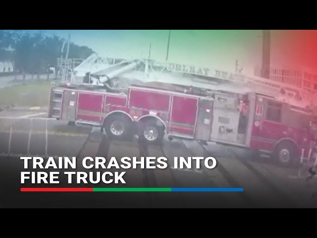 ⁣Train dashcam vid shows lead-up to collision with fire truck | ABS-CBN News