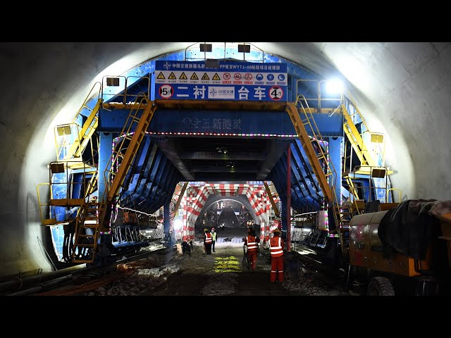 ⁣China's Xinjiang completes world's longest expressway tunnel