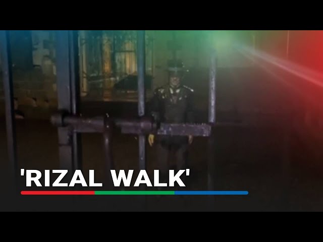 ⁣Supporters hold traditional 'Rizal Walk'