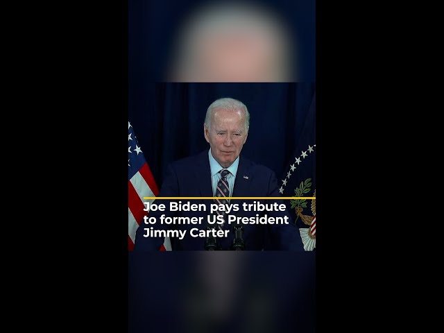 ⁣US President Joe Biden pays tribute to Jimmy Carter | AJ #shorts